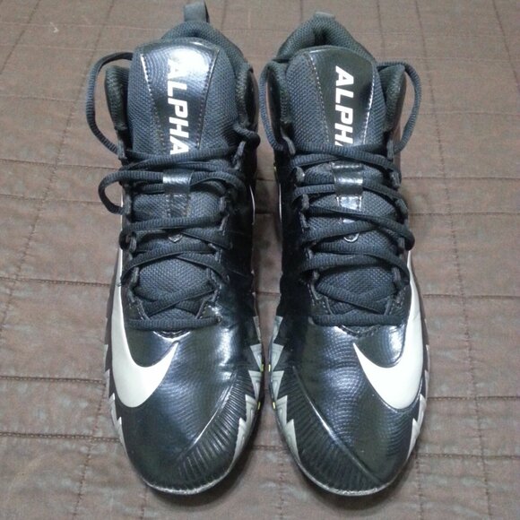 Nike Alpha Football Cleats Men;s 11 Black Silver 8787122-001 - Picture 11 of 15